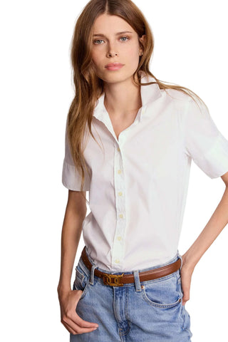 The Short Sleeve Shirt - White Tops The Shirt by Rochelle Behrens Monkee's of The Woodlands
